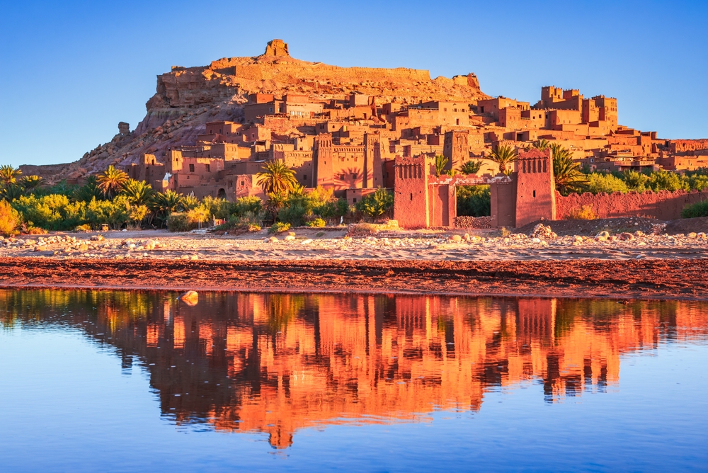 Ait-benhaddou,,Morocco.,Ouarzazate,Province,,Striking,Example,Of,Kasbah,In,Southern